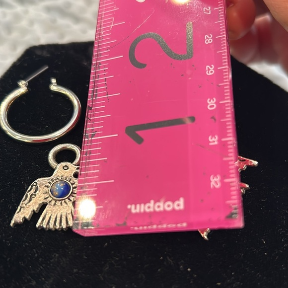 Bird Charms for Hoop Earrings with Semi Precious Cabochons-Boutique - Picture 4 of 4